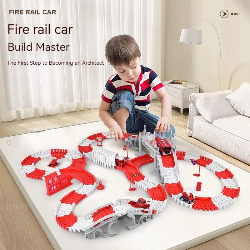 Sandbox Play Set - مسار محرك الحريق تجميع هندسة السيارات