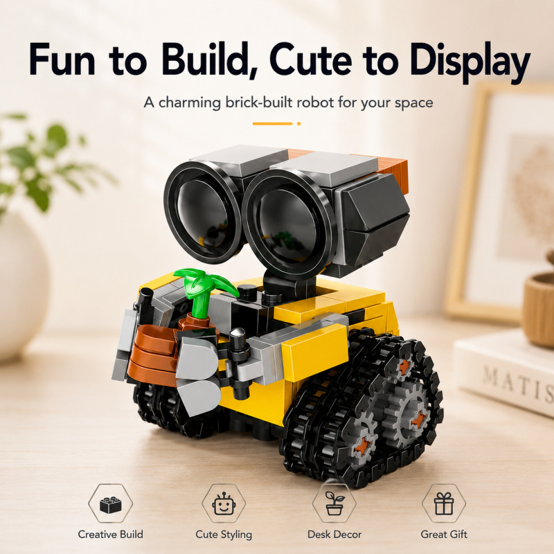 Lego Building Blocks - مجموعة مكعبات بناء روبوت صغير، نموذج